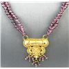 Image 1 : Fine Quality 22K Gold Garnet Necklace