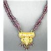 Image 3 : Fine Quality 22K Gold Garnet Necklace