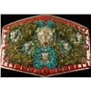 Image 1 : Extra Large Sterling Buffalo Head & Gem Buckle