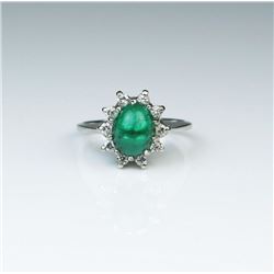 Elegant Colombian Emerald Estate Ring