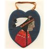 Image 1 : Nez Perce Leather Heart Shaped Bag