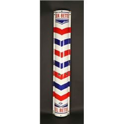 Porcelain Barber Pole/Sign