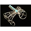 Image 1 : Vintage Turquoise & Silver Dragonfly Bracelet