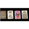 Image 2 : Lot of 4 Collectable Zippo Lighters