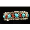 Image 1 : Old Pawn Turquoise & Coral Bracelet