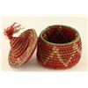 Image 1 : Small Colored Bowl Basket with Lid