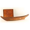 Image 1 : Lot of 2 Wood Carved Items