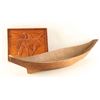 Image 2 : Lot of 2 Wood Carved Items