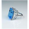 Image 4 : Magnificent Emerald Cut Swiss Blue Topaz & Diamond