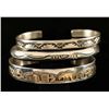 Image 1 : Lot of 3 Vintage Navajo Stamped Bracelets