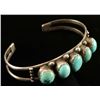 Image 2 : Antique Turquoise & Sterling Silver Bracelet