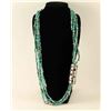 Image 1 : Vintage 4 Strand Turquoise & Silver Necklace