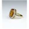 Image 3 : Beautiful Checkerboard Cut Citrine & Diamond Ring