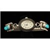Image 1 : Sterling Silver & Turquoise Ladies Watch Tips
