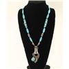 Image 1 : Turquoise & Sterling Navajo Kachina Necklace