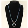 Image 1 : Sterling, Lapis & Turquoise Beaded Necklace