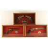 Image 1 : Lot of 3 Replica Revolvers in Shadowboxes