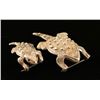 Image 1 : (2) Sterling Frog Pins