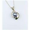 Image 2 : Elegant Fine Black Pearl & Diamond Pendant