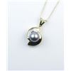 Image 3 : Elegant Fine Black Pearl & Diamond Pendant