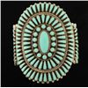 Image 1 : Beautiful Large Zuni Turquoise Cluster Bracelet