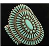 Image 2 : Beautiful Large Zuni Turquoise Cluster Bracelet