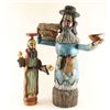 Image 2 : Lot of 2 Carved Wooden Figures