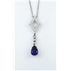 Image 1 : Striking 'EFFY' Designer Amethyst & Diamond Drop