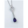 Image 2 : Striking 'EFFY' Designer Amethyst & Diamond Drop