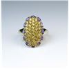 Image 1 : Bold Citrine & Amethyst Fashion Ring