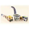 Image 2 : Lot of 3 Ceramic Glazed Pipes