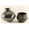 Image 2 : Lot of 2 Mexican Blackware Pots