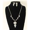 Image 2 : Inlaid Howlite & Opal Earrings & Necklace Set