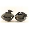 Image 2 : Lot of 2 Mexican Blackware Pots