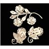 Image 3 : Vintage Sterling Silver Rose Jewelry Set
