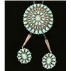 Image 1 : Navajo Turquoise Cluster Bolo Tie