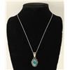 Image 1 : Sterling Silver & Turquoise Pendant