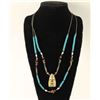 Image 1 : Double Strand Turquoise Beaded Necklace