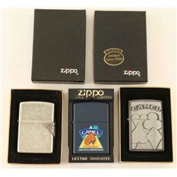 Lot of 3 Camel Zippo Lighters