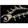 Image 2 : Small Sterling & Turquoise Squash Blossom