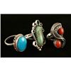 Image 2 : Lot of 3 Sterling Silver Rings
