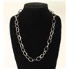 Image 1 : Onyx Inlaid Silver Link Necklace