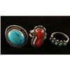 Image 1 : Lot of 3 Sterling Silver Rings