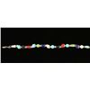 Image 1 : Turquoise & Multi Gemstone Tennis Bracelet