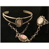 Image 1 : Sterling & Mother of Pearl Slave Bracelet