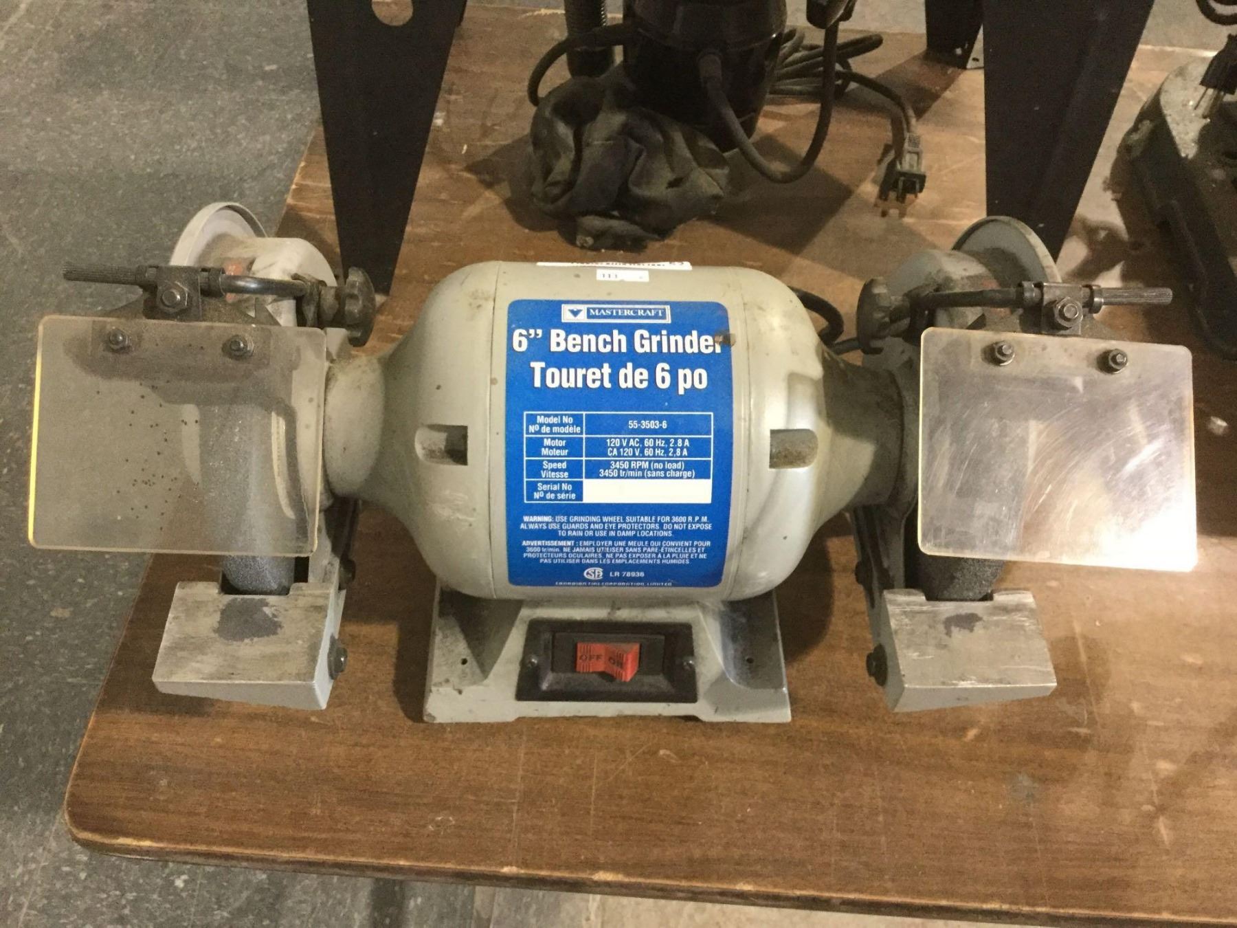 Mastercraft 6 Bench Grinder