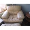 Image 1 : leather chair and ottoman