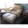 Image 2 : leather chair and ottoman