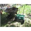 Image 1 : Wheel Barrow and Lawn Fertilizer spreader