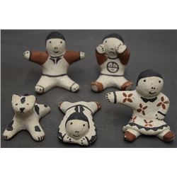 FIVE COCHITI FIGURES (CORDERO)